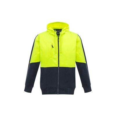 Unisex Hi Vis Full Zip Hoodie Thumbnail