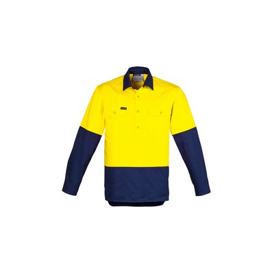 Mens Hi Vis Closed Front L/S Shirt Thumbnail