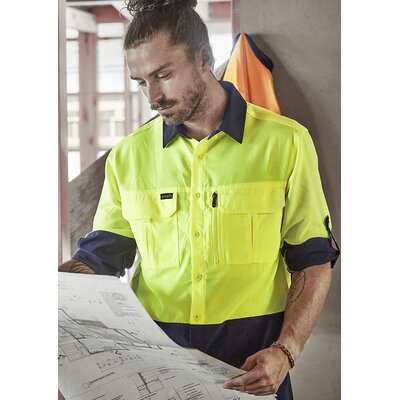 Syzmik Mens Hi Vis Outdoor L/S Shirt Thumbnail