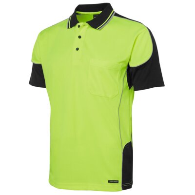 JB's Hi Vis Contrast Piping Polo S/S (UPF 50+) Thumbnail