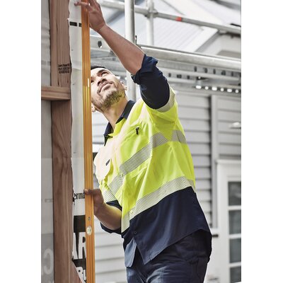 Syzmik Mens Hi Vis Outdoor Segmented Tape Long Sleeve Shirt (light 100gsm) Thumbnail