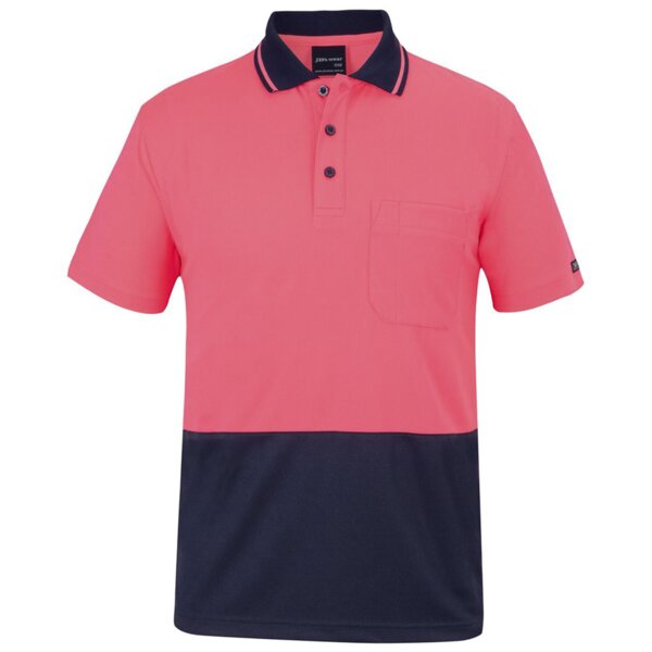 Jb's Adults Hi Vis Non Cuff Traditional Polo Thumbnail