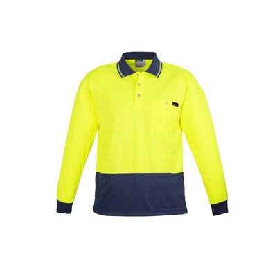 Syzmik - Mens Hi Vis Comfort Back Long Sleeve Polo Thumbnail