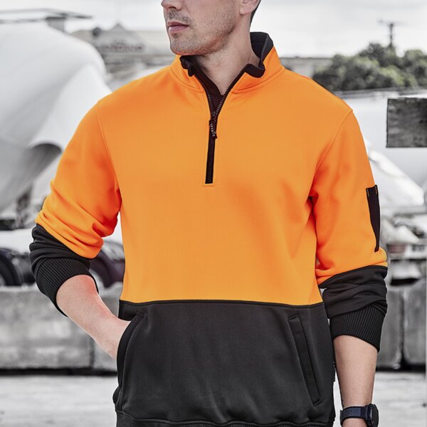 Syzmik Unisex Hi Vis Half Zip Pullover  Thumbnail